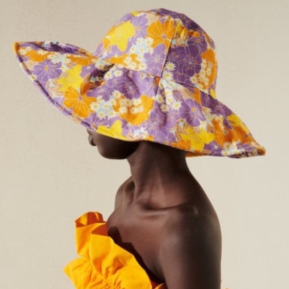 Zara Accessories Zara Floral Print Bucket Hat Poshmark
